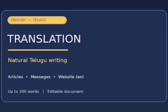 translate english text into natural telugu