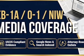 write and publish uscis compliant eb1 media article for eb1a visa coverage