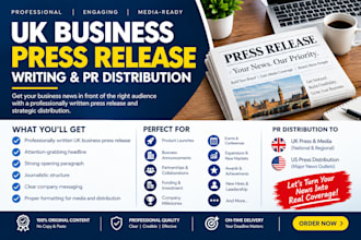 write distribute UK press release submit UK press release