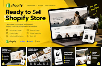 create a ready to sell shopify store for your product