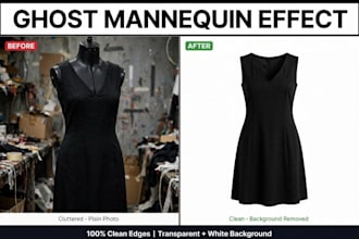 do ghost mannequin effect for clothing and apparel