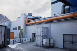 do power plant, industrial plant, engineering, factory walkthrough, solar