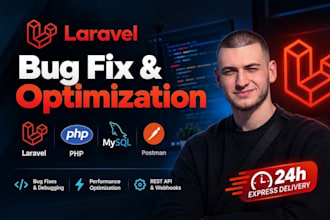 fix laravel bugs, PHP errors, and optimize mysql database
