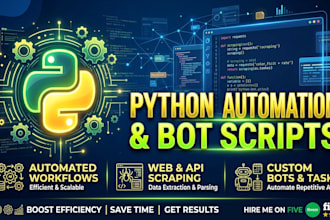 write a python script for web scraping and automation