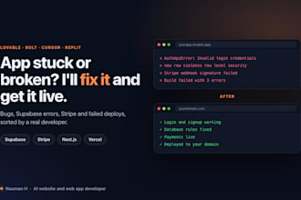fix, finish and deploy your lovable, bolt or cursor app with supabase