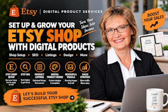 design etsy digital products listing seo for etsy shop promotion esty setup
