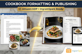 format and publish your cookbook for amazon KDP and ingramspark