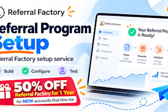 set up your referral program in referral factory
