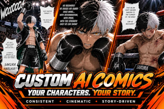 create a custom ai comic with male characters