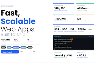 develop a fast and scalable web application using next js and react