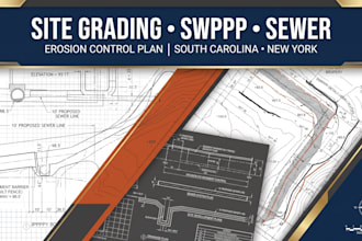 site grading plan swppp sewer layout and erosion control plan south carolina ny