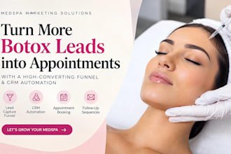 build a medspa botox leads to appointment funnel with CRM automation