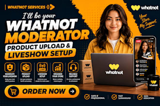 setup whatnot show whatnot setup whatnot shop whatnot moderator product listing