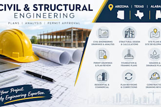 be your civil and structural engineer for arizona, texas al for permit approval
