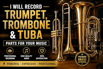 record trumpet, trombone and tuba parts for your music