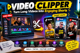 video clipper podcast clips twitch clips youtube shorts video cutter