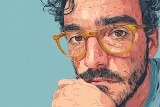 design amazing vector cartoon portrait