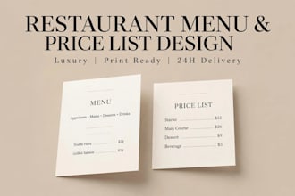 design modern luxury flyer and price list for your business