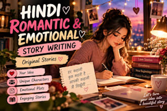 write original hindi emotional and romantic stories