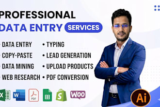 manual data entry, lead genaration and web research