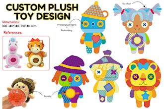 design custom plushie toy reference sheet kawaii plush stuffed animal labubu art
