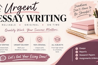 urgent essay writing as an essay writer