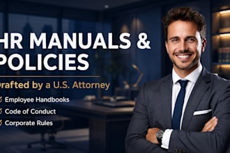 draft custom corporate compliance policies and hr manuals as US attorney