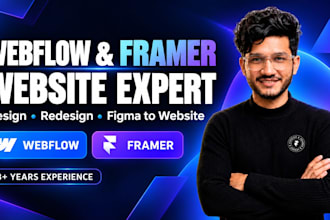 convert figma to framer and build a responsive landing page
