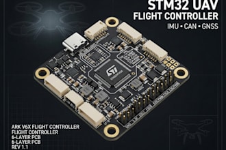 develop ark v6x inspired uav flight controller pcb with stm32, can bus and imu