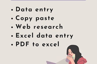 be your professional data entry operator