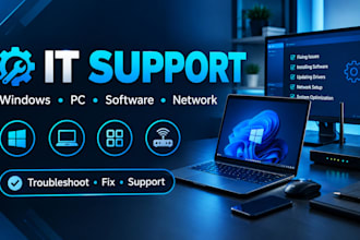 provide IT support and troubleshoot windows PC issues