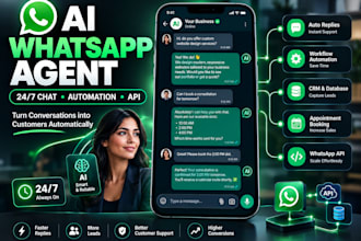 build ai whatsapp chatbot, whatsapp automation, ai agent and whatsapp API