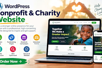 build a wordpress nonprofit charity website for fundraising and donations