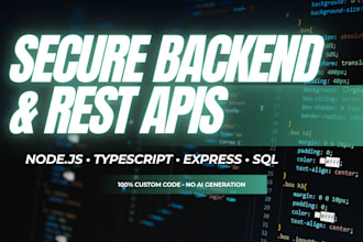 build secure backend rest apis using nodejs