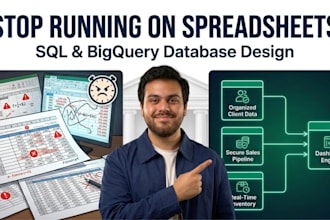 design your business database in sql or google bigquery