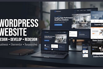 develop wordpress website, business website, website development