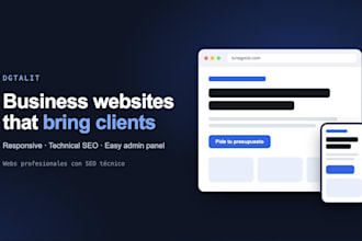 design a professional business website, responsive and SEO ready
