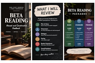 beta read your story and provide honest feedback