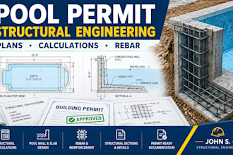provide pool structural engineering plans calculations for permit