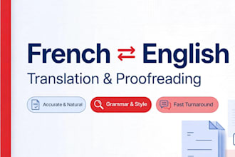 translate and proofread french and english documents