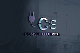 design a modern electrician, electrical repair, or lighting business logo