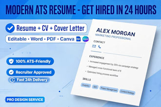 design modern ats resume CV
