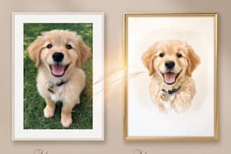 create a personalized digital pet portrait