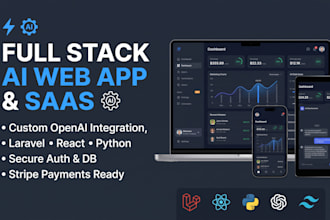 develop a full stack ai web application and ai saas website