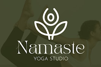 do holistic health wellness spiritual yoga spa logo design