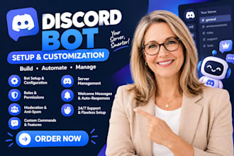 build a custom discord bot, discord chatbot, python bot, or telegram bot