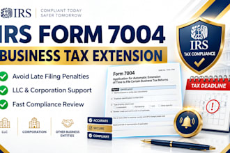 file irs form 7004 business tax extension for llc and corporation