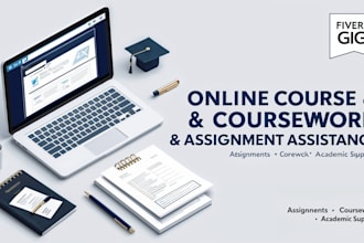 provide online course, coursework and assignment assistance