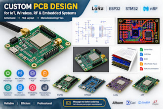 lora lorawan esp32 stm32 nrf multilayer pcb, rf pcb routing, manufacturing file