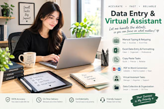 do manual typing, copy paste and excel data entry